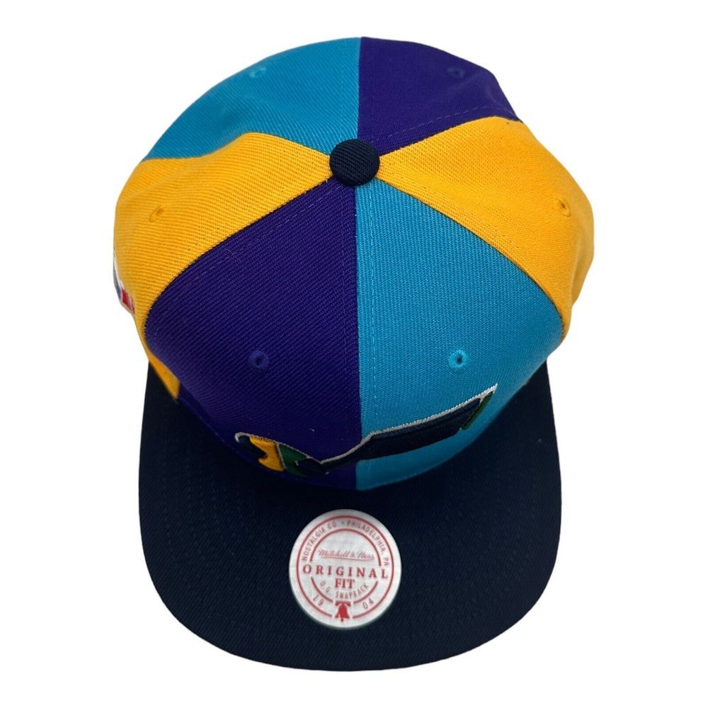 NWT Mitchell & Ness Utah Jazz Pinwheel NBA 75th Snapback Hat‎ Cap - Picture 2 of 6